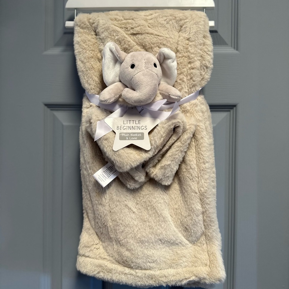 Plush Elephant Blanket and Lovie